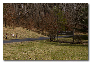 The Tom Jenkins Dam sign -- click to enlarge