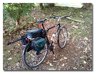 Eric's loaded bicycle -- click to enlarge