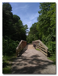 One of the many bridges on the Moonville Rail Trail