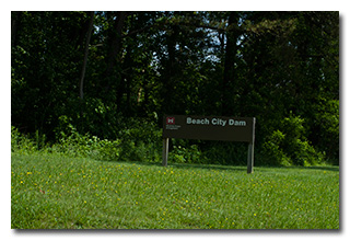 The Beach City Dam sign -- click to enlarge