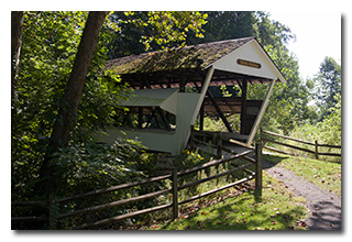 The nearby Mink Hollow covered bridge -- click to enlarge