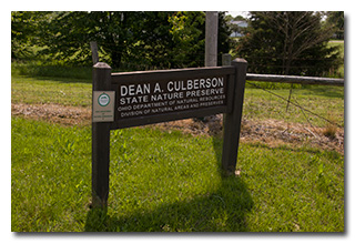 The park sign