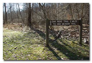 The Oak Ridge Trail trailhead