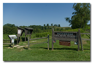 The Rockbridge State Nature Preserve sign