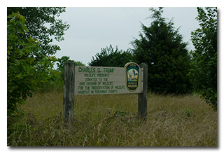 The Charles O. Trump Wildlife Area sign