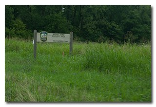 The Mackey Ford Wildlife Area sign