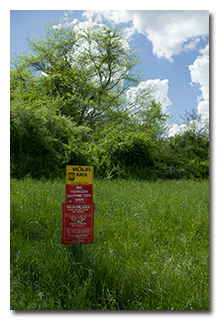 A wildlife area sign