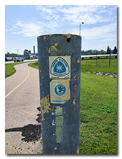 a North Country National Scenic Trail trail marker