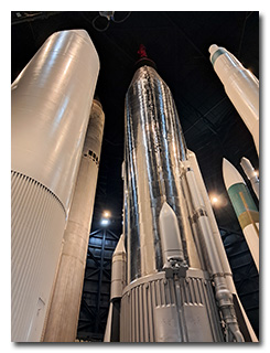 a display of a missiles