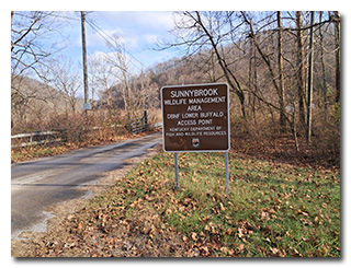 The Sunny Brook WMA sign