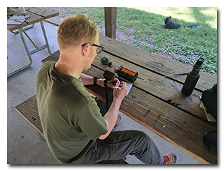 Tom operates the station