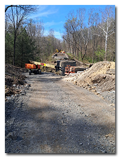 heavy equipment at an excavation