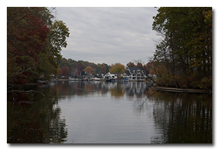 looking across the water toward Dusty's Landing