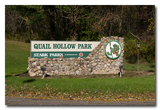The park sign