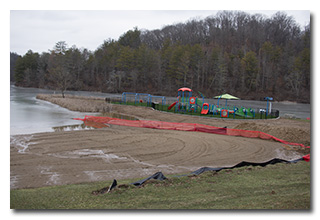 the under-construction kids' play area