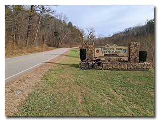 Strouds Run State Park Sign