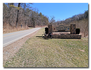 Strouds Run State Park Sign