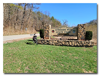 Strouds Run State Park Sign