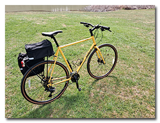 Eric's new yellow bicycle