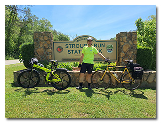 Strouds Run State Park sign