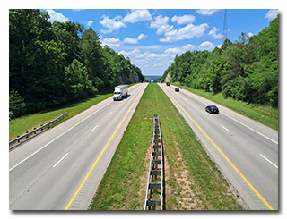 Looking down onto US-33