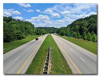 Looking down onto US-33
