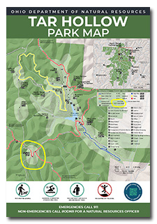 Tar Hollow State Park map