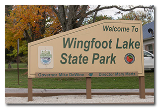 The park sign