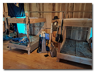 Displays inside the Camp Nelson National Monument Reconstructed Barracks