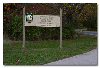 The park sign