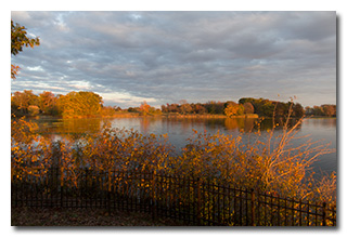 Sunset over Wingfoot Lake