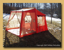 A view of the operating tent -- click to enlarge