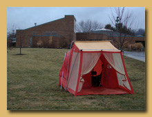'RAT tent in front of library -- click to enlarge
